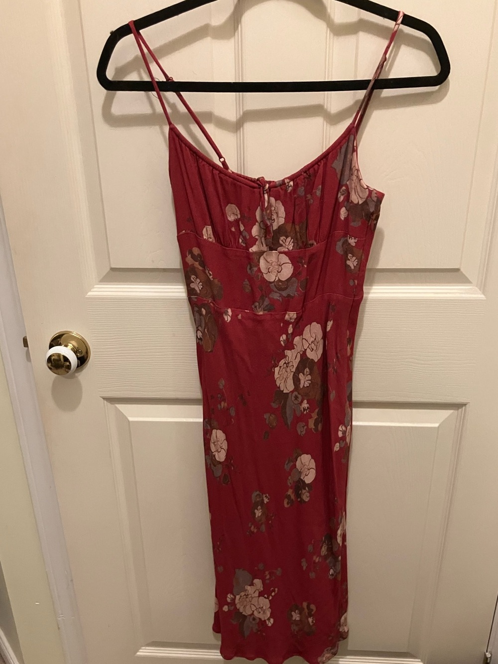 Aritzia Red Floral Midi Dress